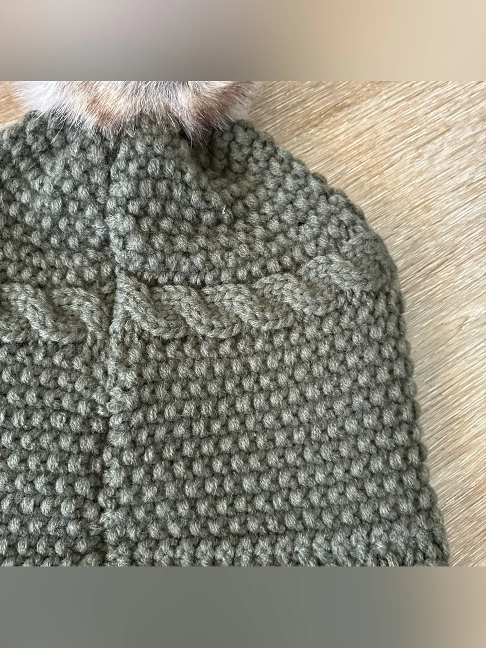 Harley-Davidson Olive Green Beanie Features A Textured Cable Knit